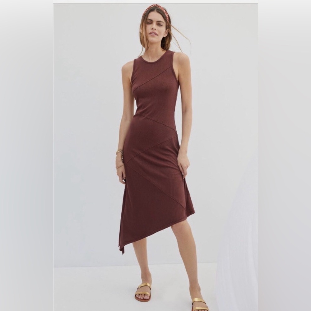 Anthropology brand asymmetrical dress